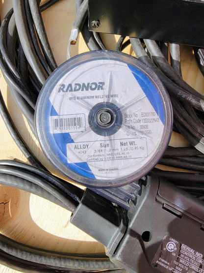 MILLER SPOOLMATIC 30A AIR COOLED SPOOL GUN & OPTIMA PULSING MACHINE WELD REMOTE