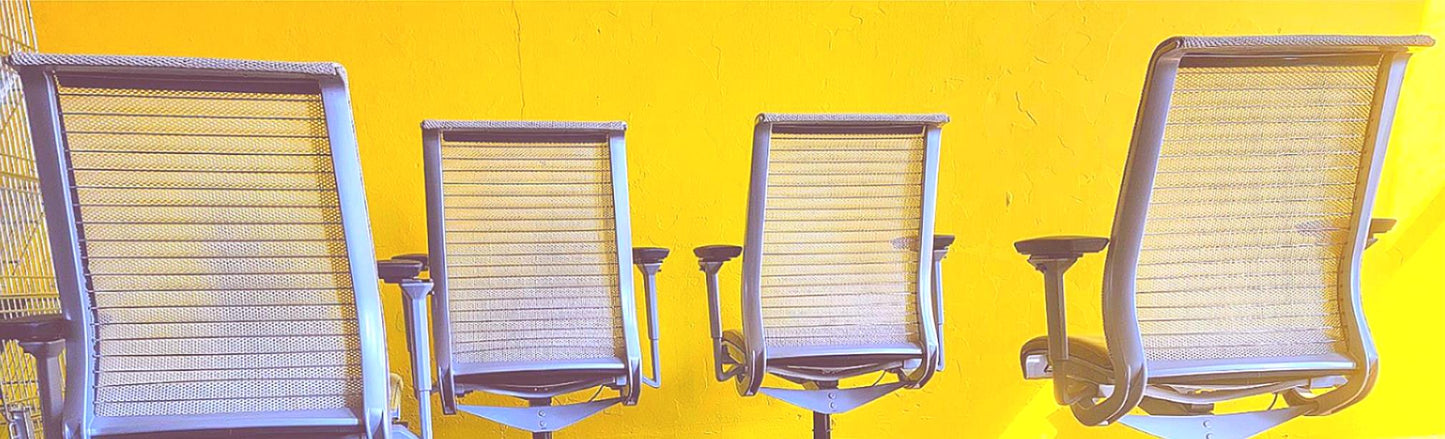 SET of FOUR STEELCASE CONTEMPORARY THINK SWIVEL OFFICE CHAIRs (4CHAIRS)FREE SHIP