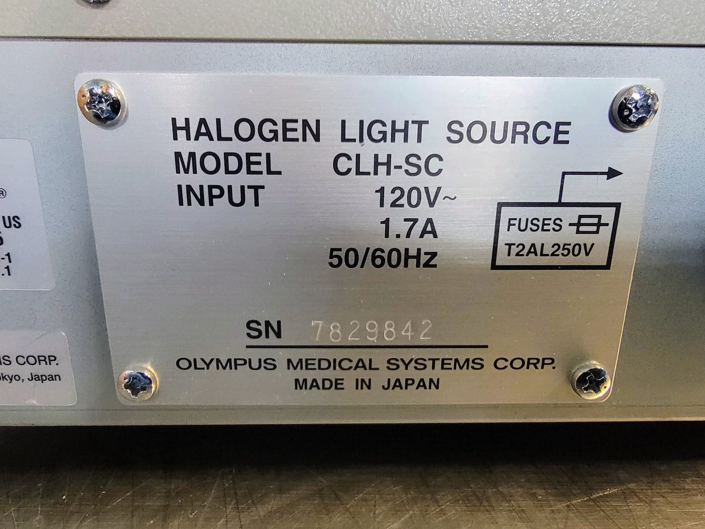 OLYMPUS SLH-SC HALOGEN LIGHT SOURCE with FIBER OPTICAL CABLE PROBE FREESHIP