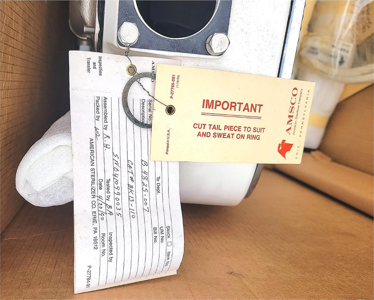 BRAND NEW STERIS VINTAGE AMSCO CYCLO-FLUSH BEDPAN STERILIZER B4825-007 FREE SHIP