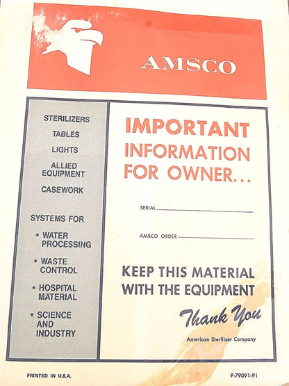 BRAND NEW STERIS VINTAGE AMSCO CYCLO-FLUSH BEDPAN STERILIZER B4825-007 FREE SHIP