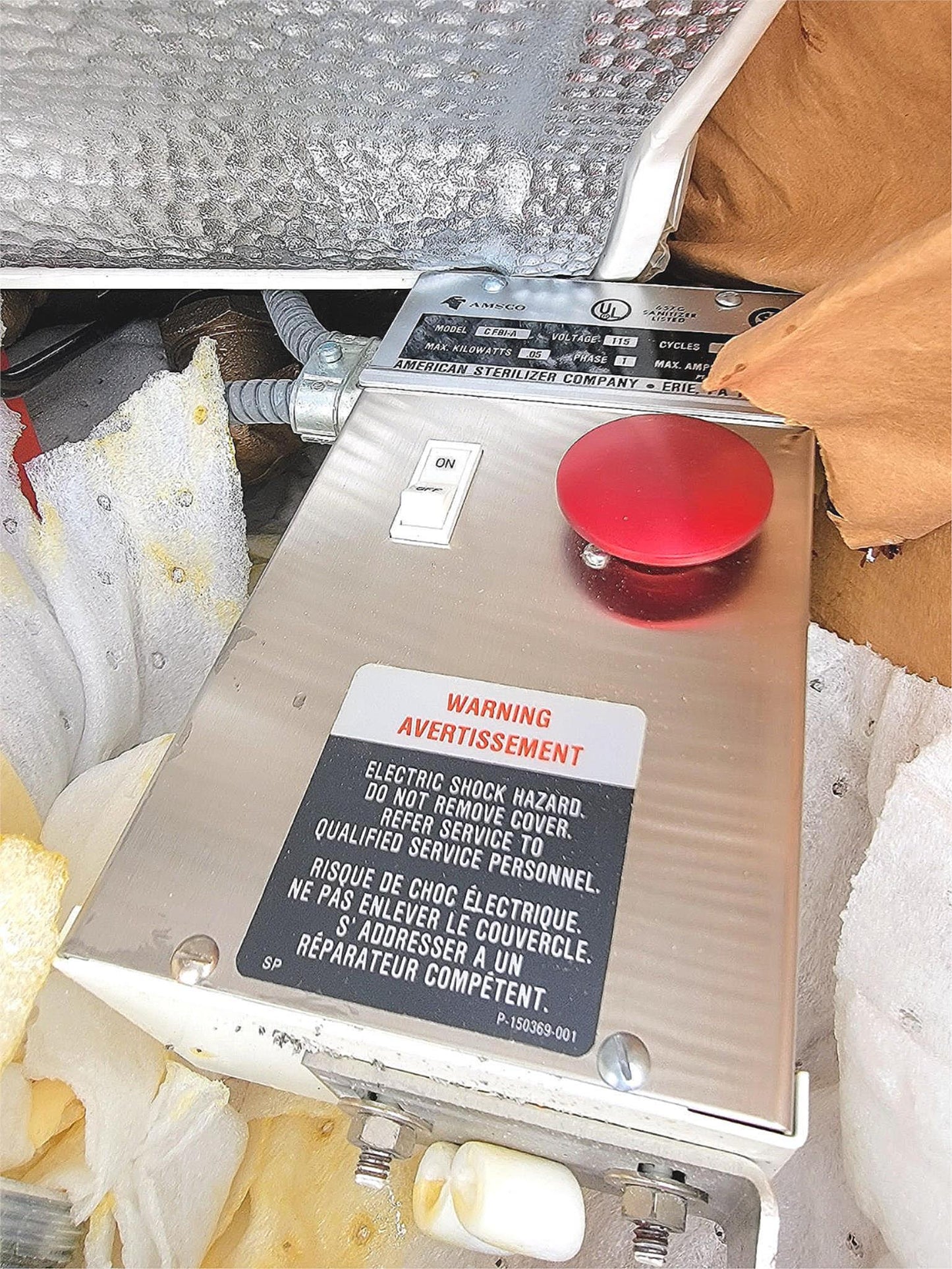 BRAND NEW STERIS VINTAGE AMSCO CYCLO-FLUSH BEDPAN STERILIZER B4825-007 FREE SHIP