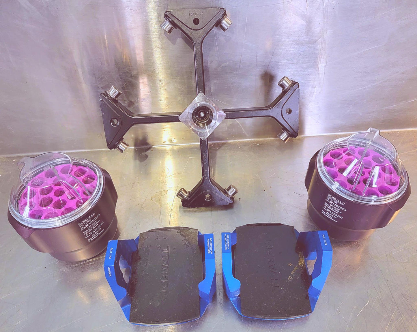 SORVALL SH3000 ROTOR Two 11788 Lid + 11779 BUCKET INSERTS RC5 CENTRIFUGE SERIES