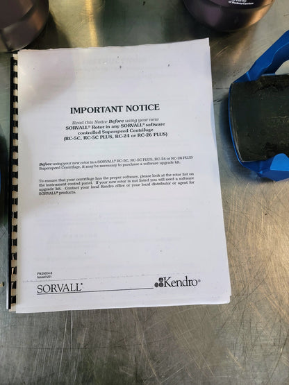 SORVALL SH3000 ROTOR Two 11788 Lid + 11779 BUCKET INSERTS RC5 CENTRIFUGE SERIES