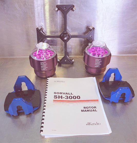 SORVALL SH3000 ROTOR Two 11788 Lid + 11779 BUCKET INSERTS RC5 CENTRIFUGE SERIES