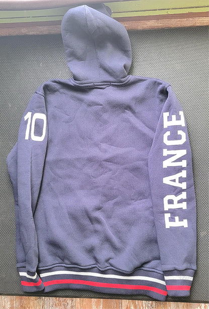 UNISEX PLAISIR COLLECTION FRANCE SOCCER 10 MBAPPE COLLAR HOODIE SWEATER FREESHIP