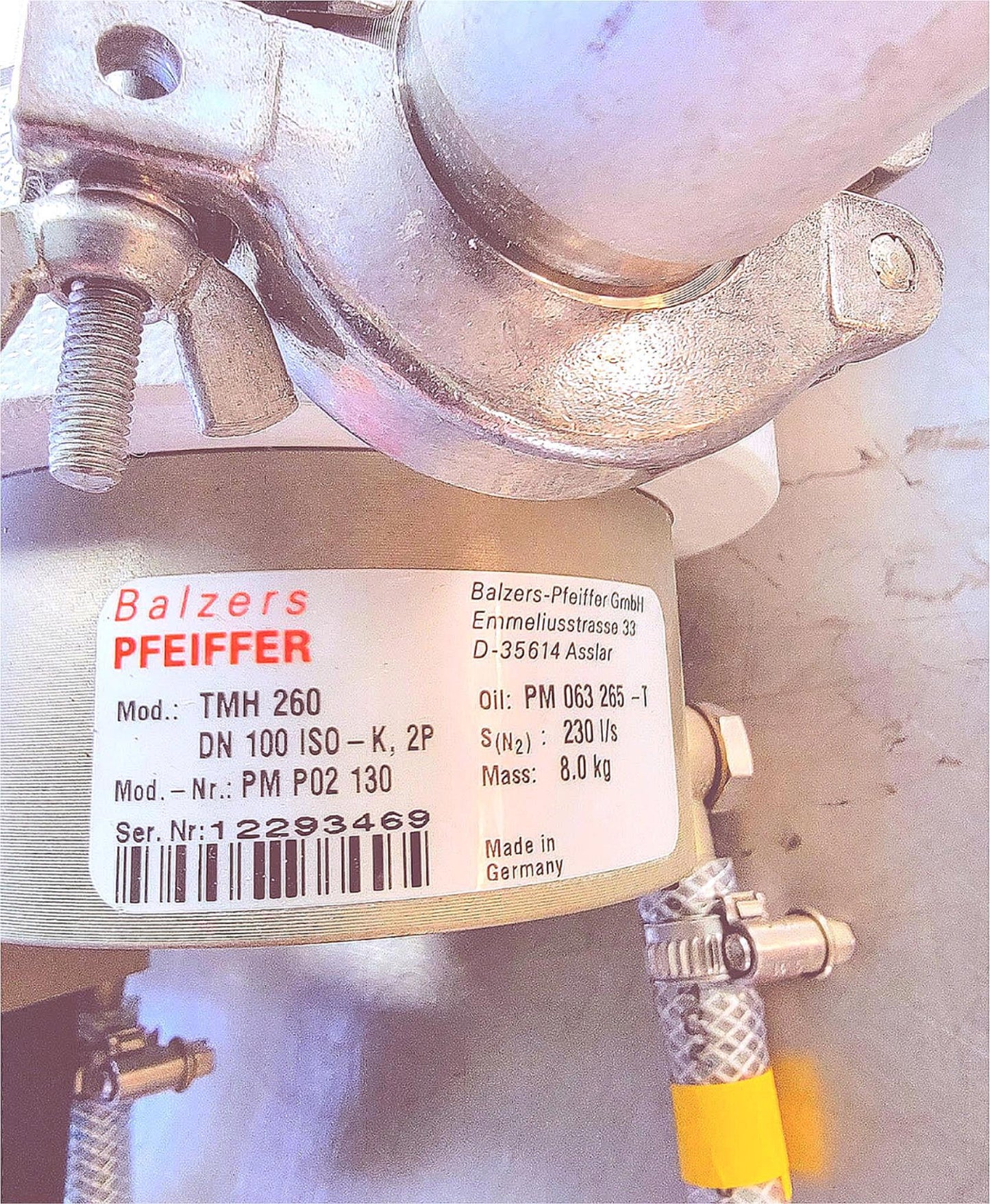 BALZERS PFEIFFER TMH 260 TURBOMOLECULAR VACUUM PUMP TWO CABLES & EXTRAS FREESHIP