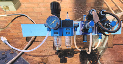 SET 2 FESTO MSW-220 SOLENOID COILS & 2 FRC-1/5-S-8 PRESSURE REGULATORS FREESHIP