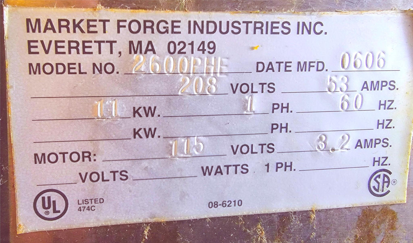 PAIR MARKET FORGE 2692PHE 1PHASE ELECTRIC CONVECTION OVEN 90DAYWARRANTY FREESHIP