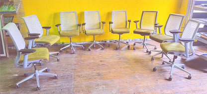 SET of FOUR STEELCASE CONTEMPORARY THINK SWIVEL OFFICE CHAIRs (4CHAIRS)FREE SHIP