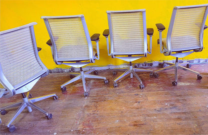 SET of FOUR STEELCASE CONTEMPORARY THINK SWIVEL OFFICE CHAIRs (4CHAIRS)FREE SHIP