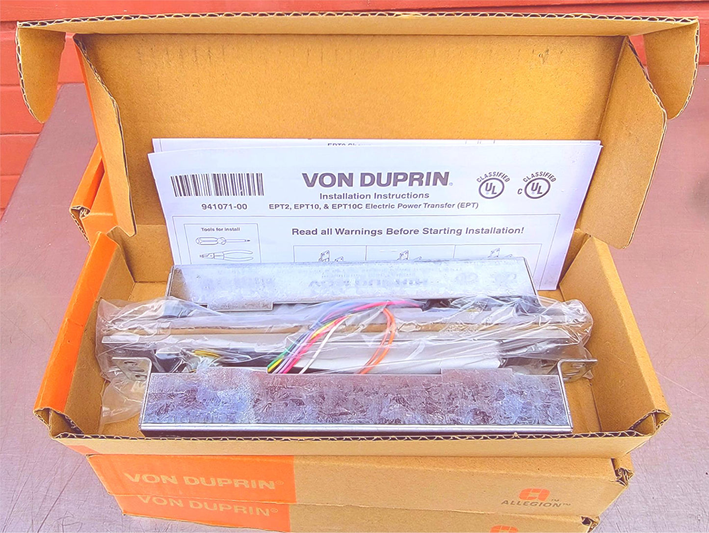 VON DUPRIN ALLEGION EPT-10 POWER TRANSFER UNIT 90-DAY-WARRANTY FREE SHIP