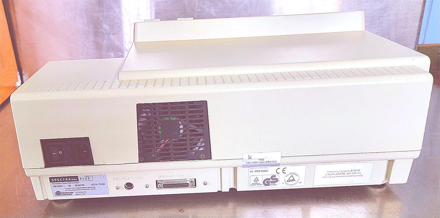 MOLECULAR DEVICES SPECTRAMAX 384 PLUS MICROPLATE READ 90DAYWARRANTY WATCH VIDEO