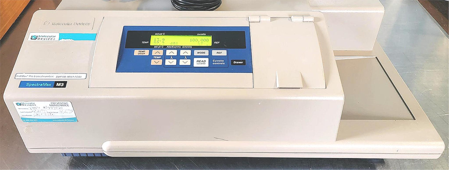 100% MOLECULAR DEVICES SPECTRAMAX M3 MICROPLATE READER 90DAYWARRANTY WATCH VIDEO