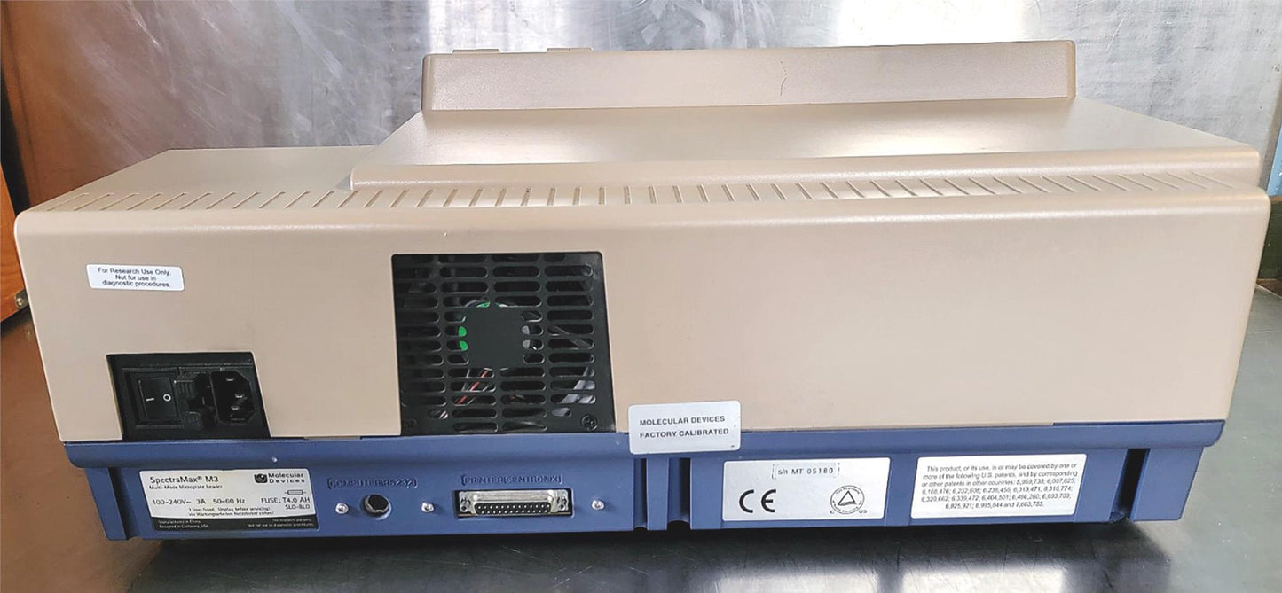 100% MOLECULAR DEVICES SPECTRAMAX M3 MICROPLATE READER 90DAYWARRANTY WATCH VIDEO