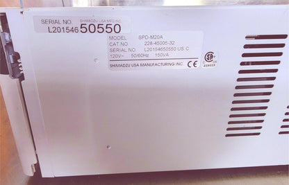 SET - SHIMADZU SPD-M20A PROMINENCE DIODE ARRAY DETECTOR 90-DAY-WARRANTY FREESHIP