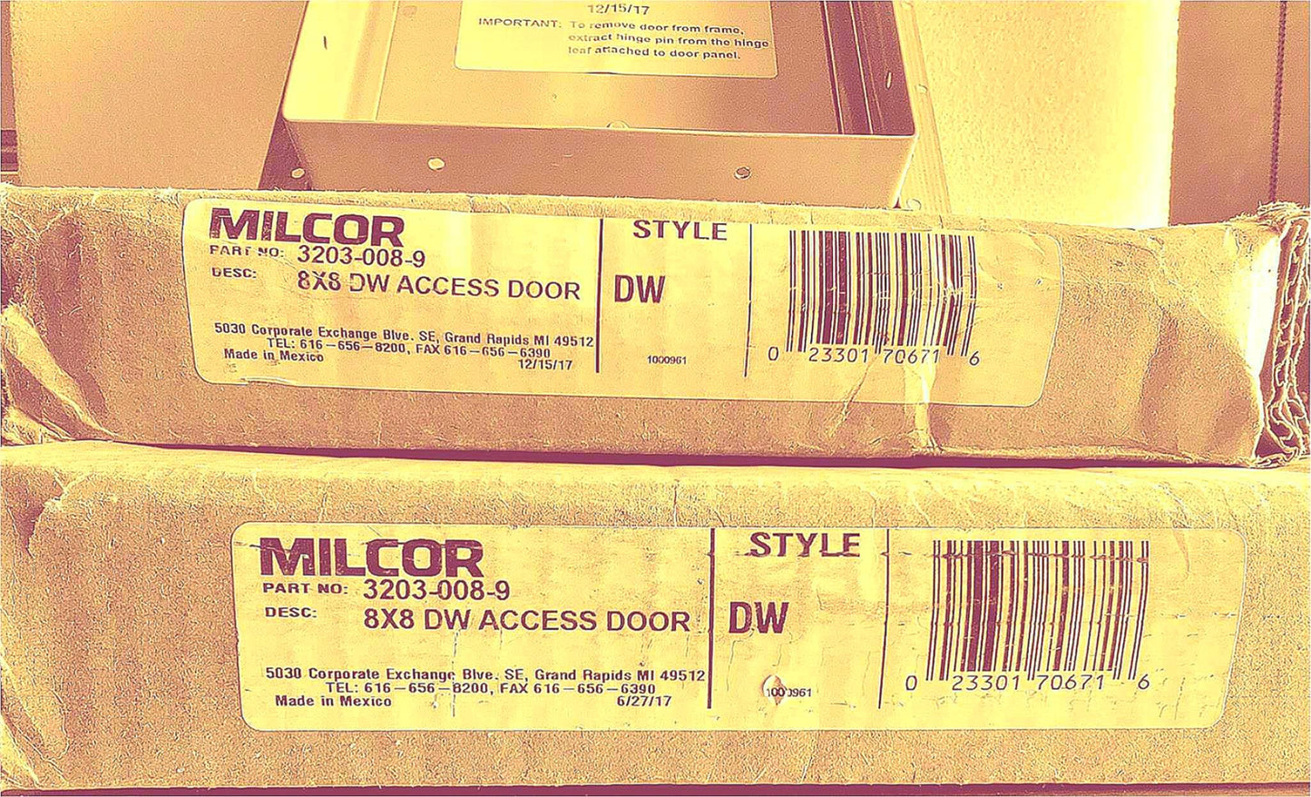 Brand New MILCOR STEEL 8 x 8 Inch ACCESS DOOR STYLE DW FREE SHIPPING
