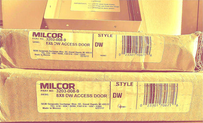 Brand New MILCOR STEEL 8 x 8 Inch ACCESS DOOR STYLE DW FREE SHIPPING
