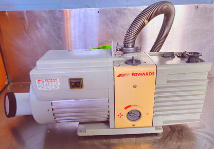 100% EDWARDS RV8 VACUUM PUMP with FL20K FORELINE TRAP 90-DAYWARRANTY WATCH VIDEO