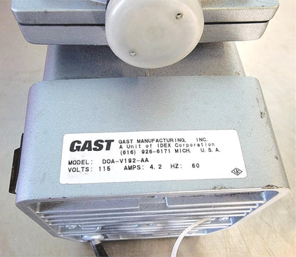 100% GAST DOA-V192-AA VACUUM PUMP 90-DAY-WARRANTY WATCH VIDEO