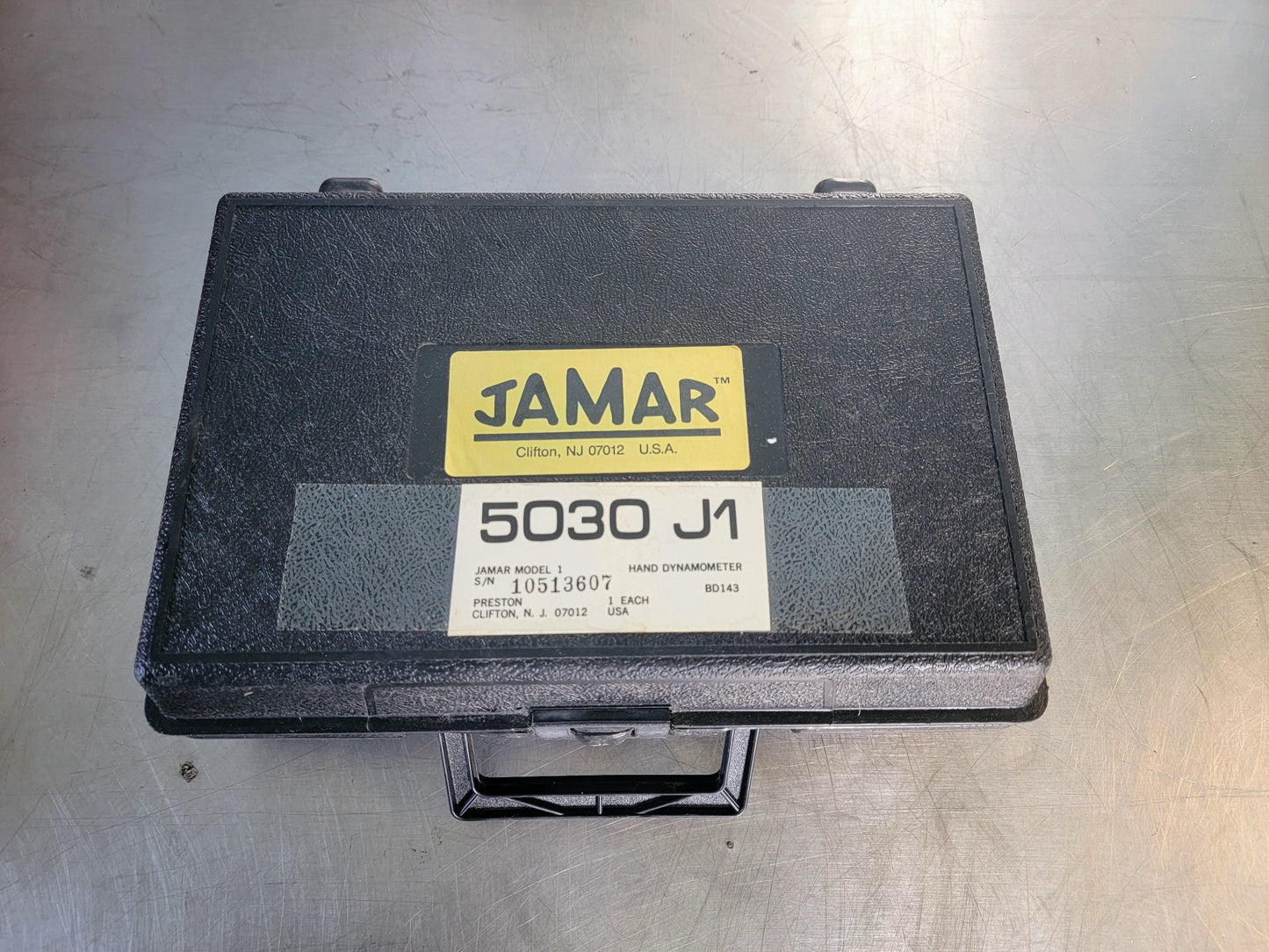 100% JAMAR 5030 J1 HYDRAULIC HAND DYNAMOMETER with CASE 0 - 200 Lbs FREESHIP