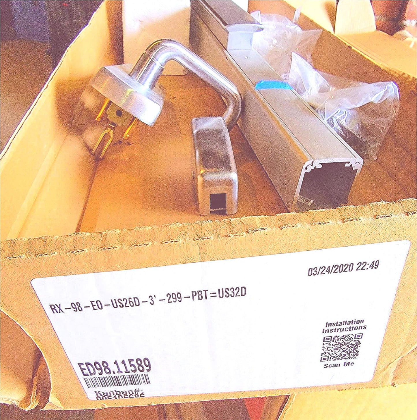 BRAND NEW VON DUPRIN 98 RX-98-ED-US26D 3’ RIM EXIT DEVICE FREE SHIP