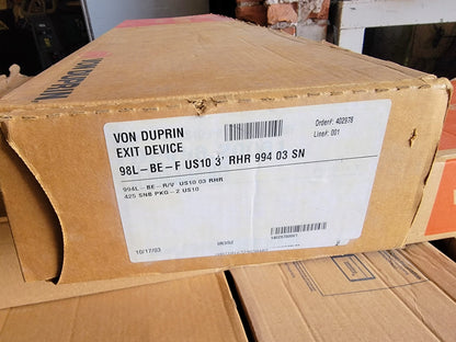 BRAND NEW VON DUPRIN 98L-BE-F US10 3 RHR FREE SHIP