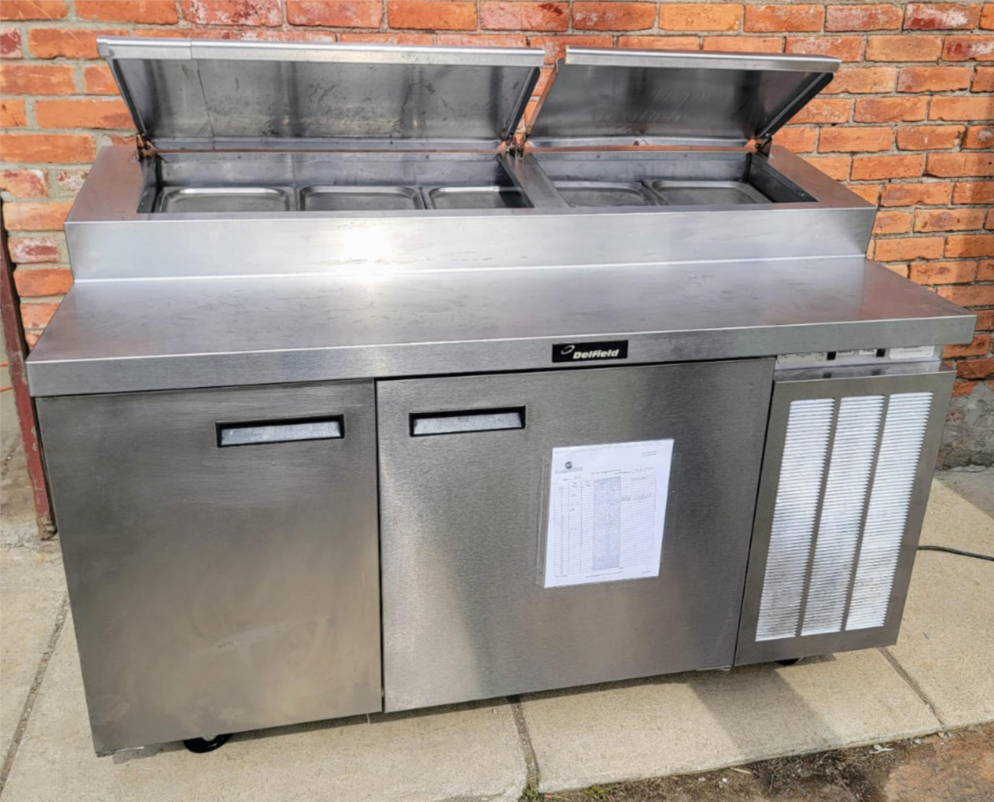100%WARRANTY DELFIELD 18660PTB PIZZA SANDWICH PREP TABLE 60" SALAD BAR FREE SHIP