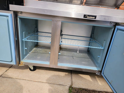 100%WARRANTY DELFIELD 18660PTB PIZZA SANDWICH PREP TABLE 60" SALAD BAR FREE SHIP