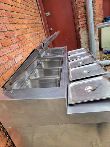 100%WARRANTY DELFIELD 18660PTB PIZZA SANDWICH PREP TABLE 60" SALAD BAR FREE SHIP