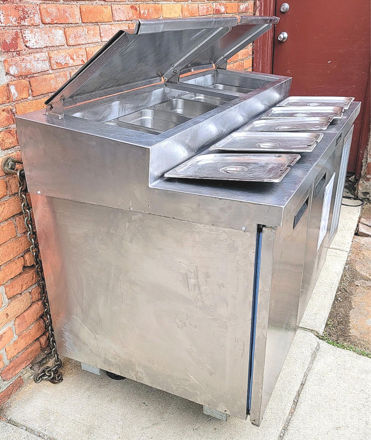 100%WARRANTY DELFIELD 18660PTB PIZZA SANDWICH PREP TABLE 60" SALAD BAR FREE SHIP