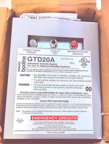 PHILIPS BODINE GTD20A 90DAYWARRANTY FREESHIP