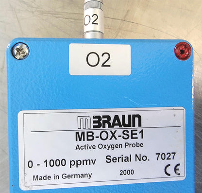 MBRAUN MB-OX-SE1 0-1000ppm ACTIVE OXYGEN MONITOR PROBE ANALYZER SENSOR FREE SHIP