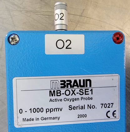 MBRAUN MB-OX-SE1 0-1000ppm ACTIVE OXYGEN MONITOR PROBE ANALYZER SENSOR FREE SHIP