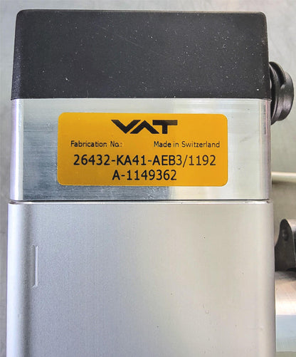 MBRAUN VAT 26432-KA41-AEB3/1192 A-1149362 HV VACUUM ANGLE VALVE PNEUMATIC ACTUAT