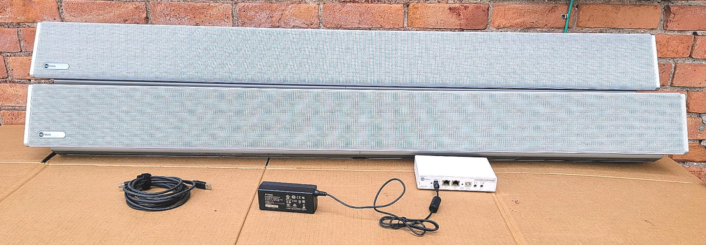 NUREVA HDL300-W AUDIO CONFERENCING SOUNDBAR SPEAKERS & POWER SUPPLY WATCH VIDEO