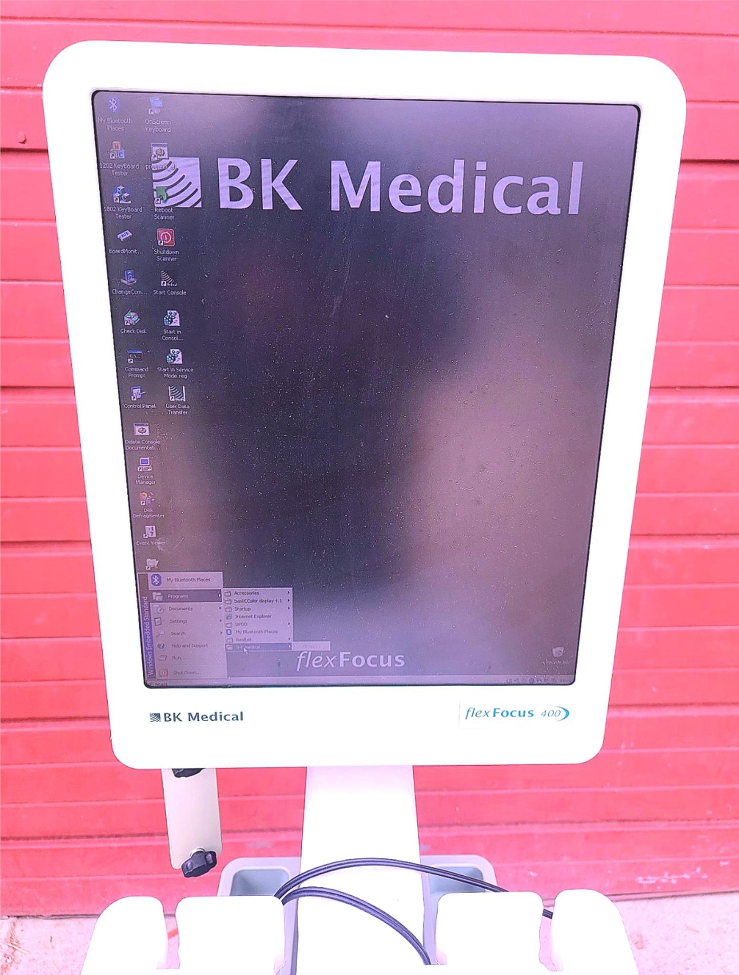 BK MEDICAL FLEX FOCUS 400 ULTRASOUND with CART no HDD (NO HARDRIVE) WATCH VIDEO