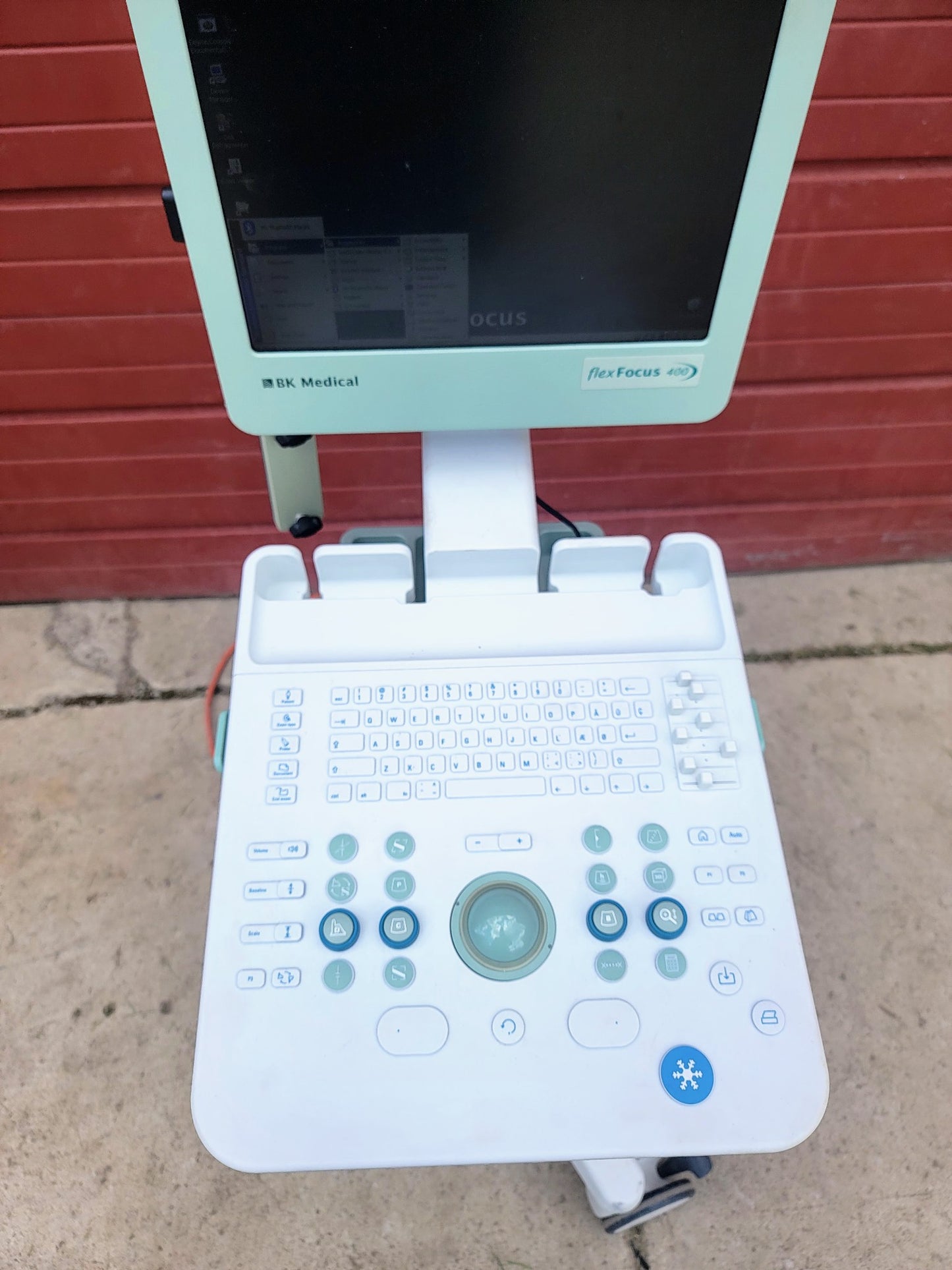 BK MEDICAL FLEX FOCUS 400 ULTRASOUND with CART no HDD (NO HARDRIVE) WATCH VIDEO