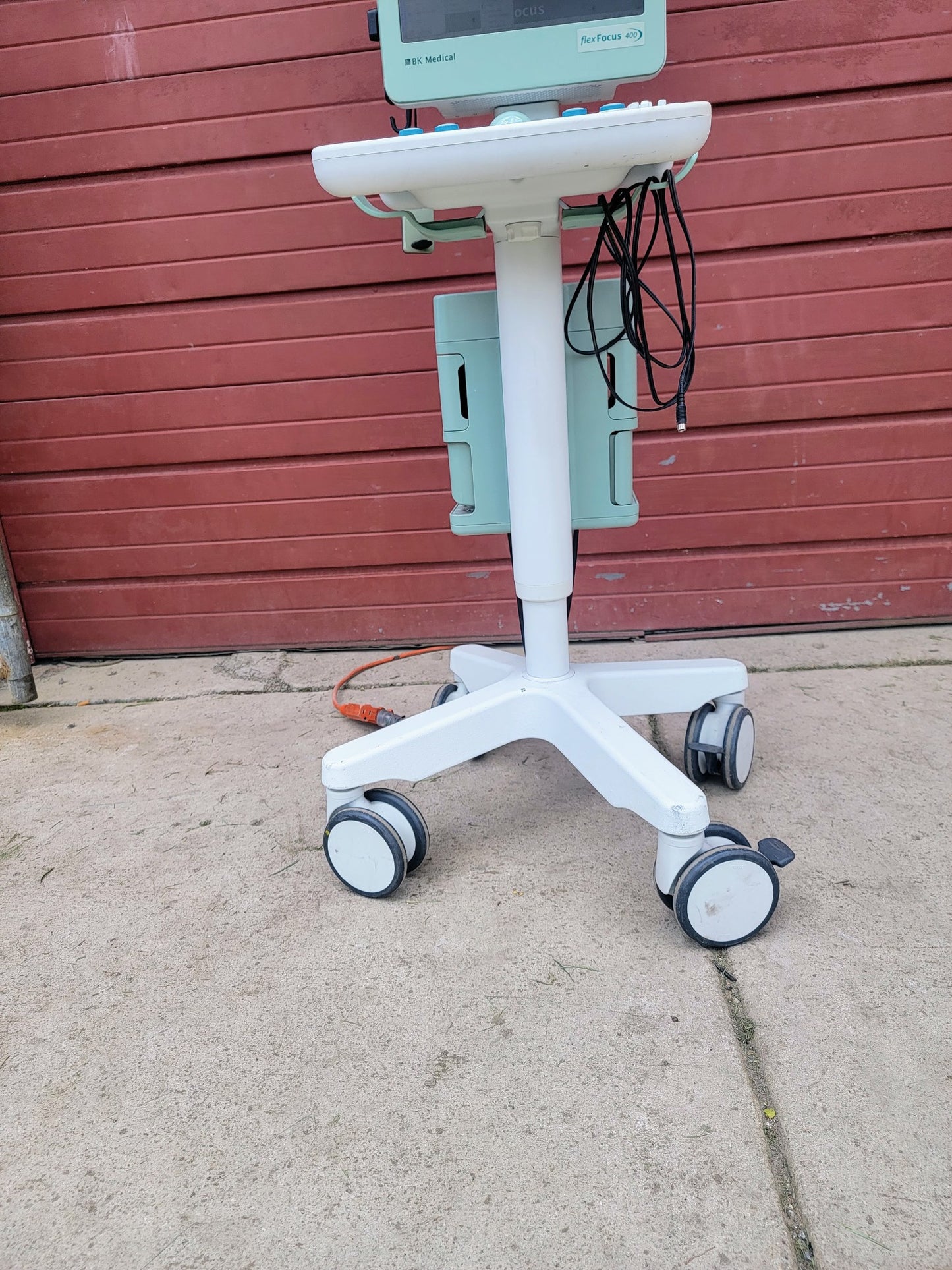 BK MEDICAL FLEX FOCUS 400 ULTRASOUND with CART no HDD (NO HARDRIVE) WATCH VIDEO