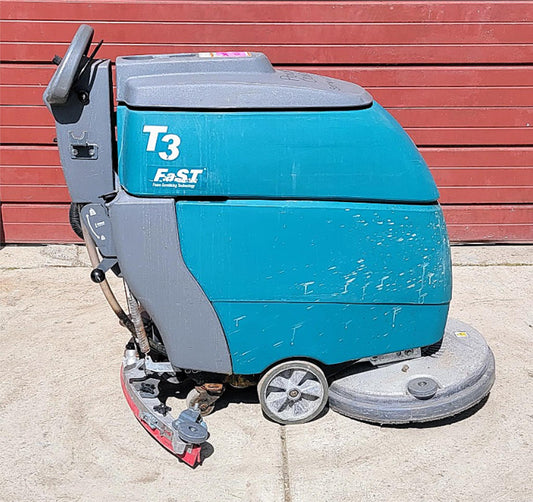 WARRANTY TENNANT T3 FAST FLOOR WALK BEHIND BATTERY FLOOR SCRUBBER WATCH VIDEO