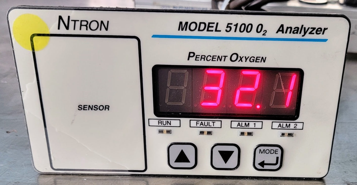 90-DAYWARRANTY NTRON 5100B-N1 0 to 100% OXYGEN GAS ANALYZER NEUTRONICS FREE SHIP