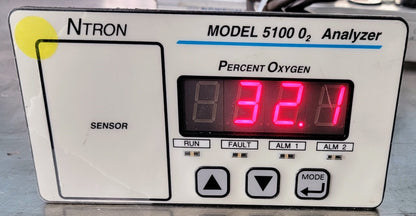 90-DAYWARRANTY NTRON 5100B-N1 0 to 100% OXYGEN GAS ANALYZER NEUTRONICS FREE SHIP