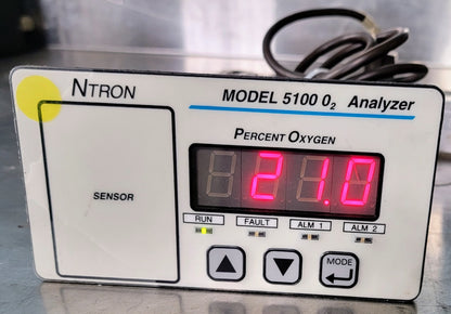 90-DAYWARRANTY NTRON 5100B-N1 0 to 100% OXYGEN GAS ANALYZER NEUTRONICS FREE SHIP
