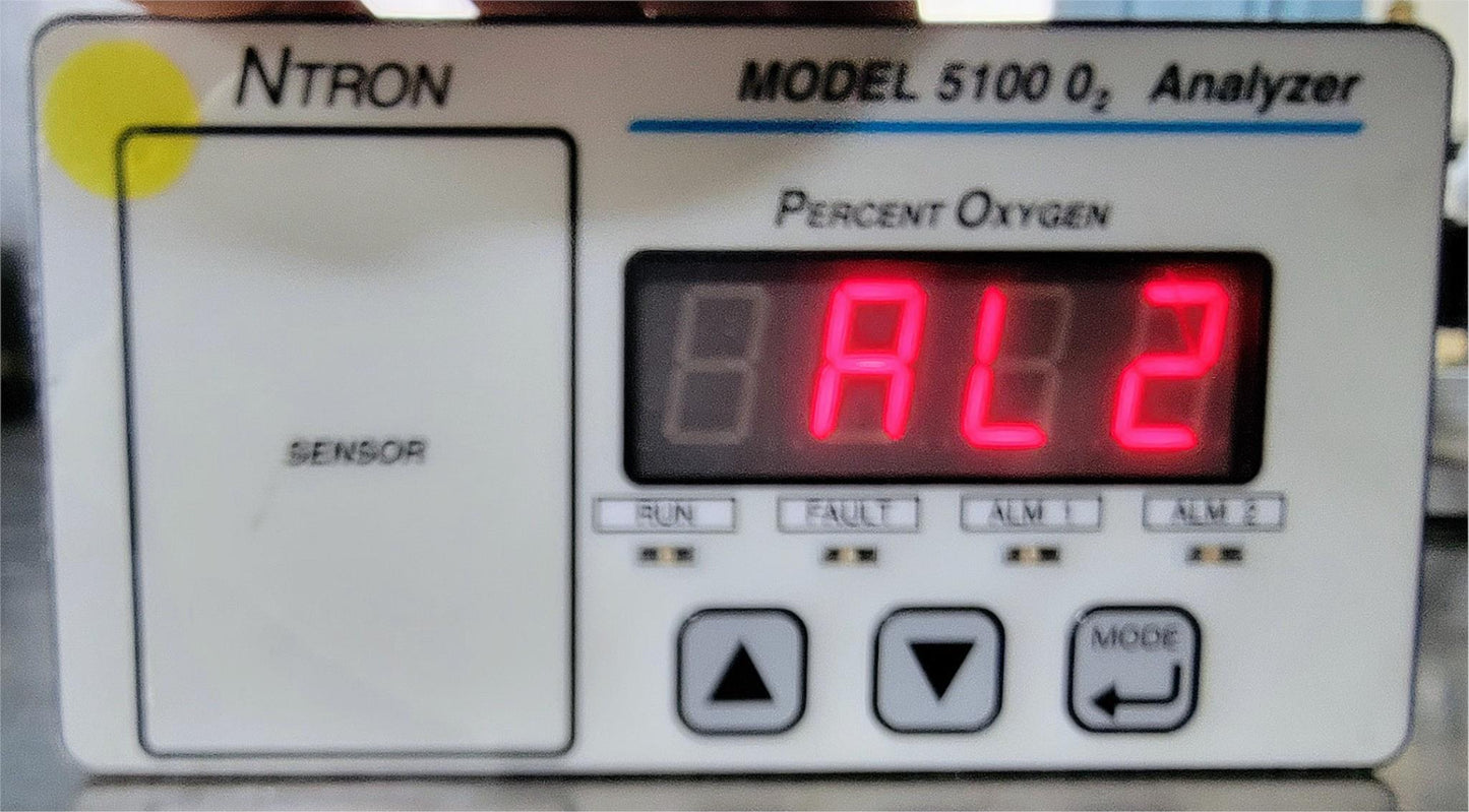 90-DAYWARRANTY NTRON 5100B-N1 0 to 100% OXYGEN GAS ANALYZER NEUTRONICS FREE SHIP