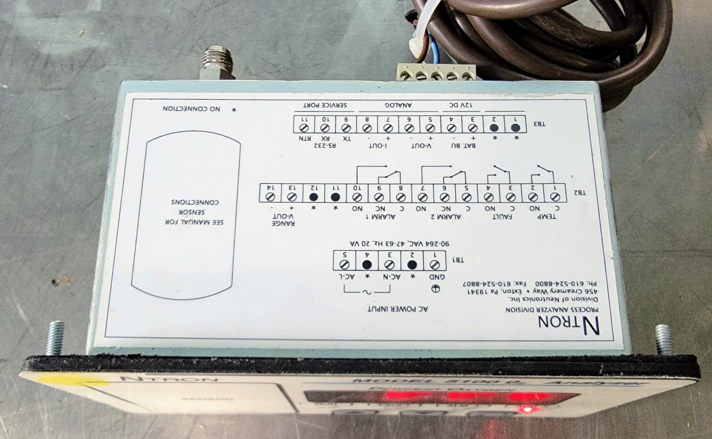 90-DAYWARRANTY NTRON 5100B-N1 0 to 100% OXYGEN GAS ANALYZER NEUTRONICS FREE SHIP