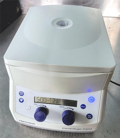 EPPENDORF 5424 CENTRIFUGE & AEROSOL-TIGHT FA-45-24-11 ROTOR & MANUAL WATCH VIDEO
