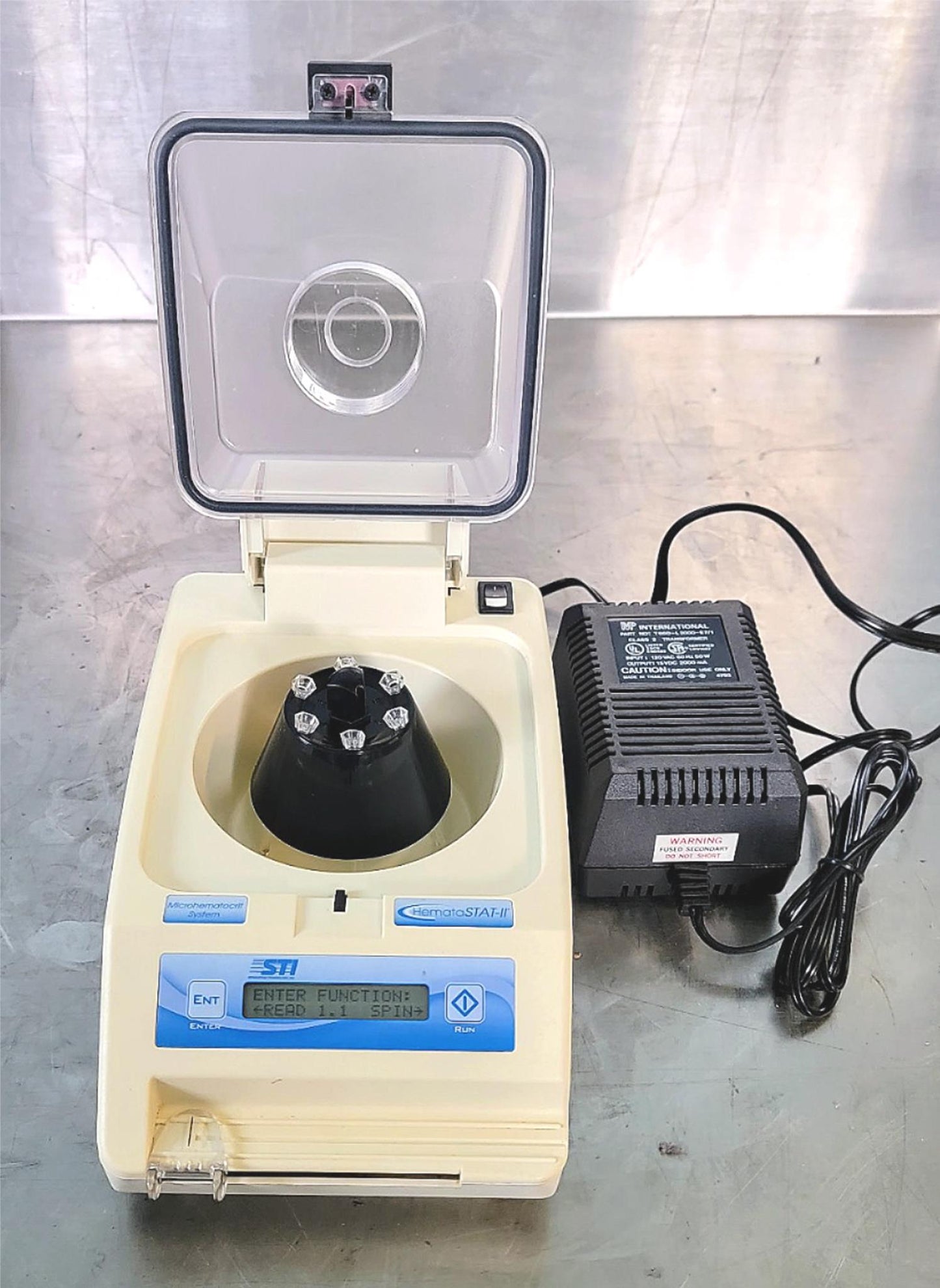 100%WARRANTY STI HEMATASTAT-II MICROHEMATOCRIT CENTRIFUGE TUBE HOLDER WATCHVIDEO