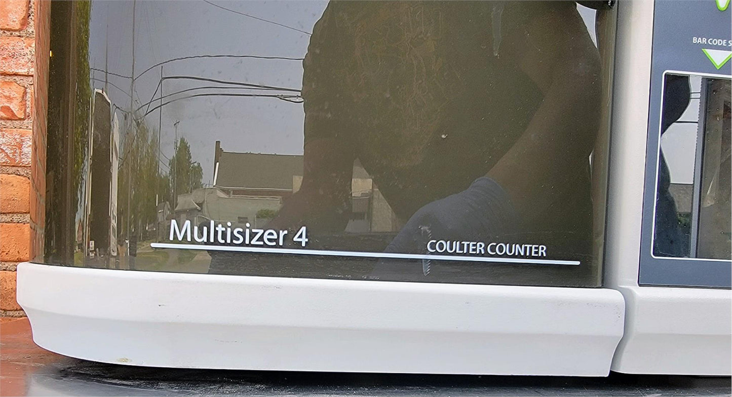 WARRANTY BECKMAN COULTER MULTISIZER 4 Mercury Free Particle Counter WATCH VIDEO