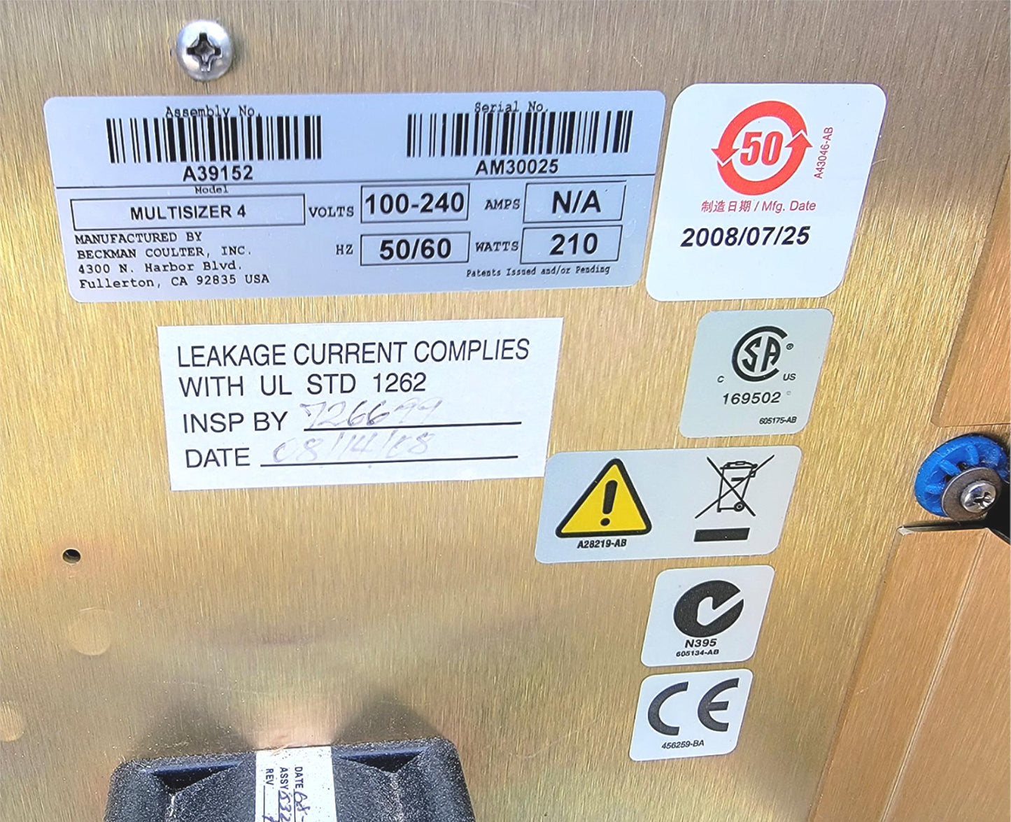 WARRANTY BECKMAN COULTER MULTISIZER 4 Mercury Free Particle Counter WATCH VIDEO