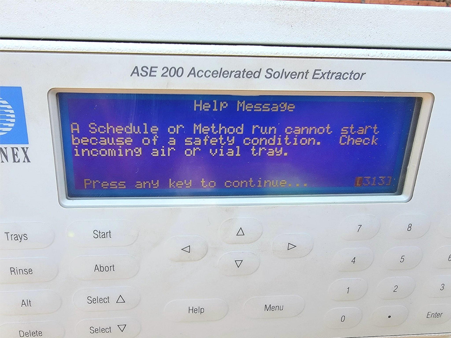 90DAYWARRANTY THERMO DIONEX ASE 200 SOLVENT EXTRACTOR CHROMATOGRAPHY WATCH VIDEO